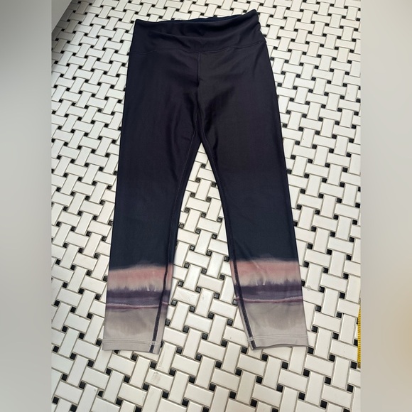 Athleta Blue Leggings with Unique Design - Picture 1 of 5